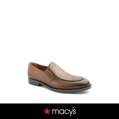 in stock Modern Brown Loafers For Business Casual, Brown Semi-formal Dress Shoes For Spring, Brown Plain Toe Modern Loafers, Brown Dress Shoes For Semi-formal Spring Events, Modern Brown Loafers With Almond Toe, Modern Brown Slip-ons For Fall, Cognac Slip-on Dress Shoes For Business Casual, Formal Leather Slip-ons For Fall, Formal Plain Toe Slip-ons For Fall