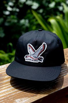 Flying Nene Felt Patch stitched on front panel 5 panel hat with an adjustable snap clasp closure and stretchable loop for a comfortable fit. Aloha Brings Change & Loose Shaka Inner Taping 100% Cotton Felt Patch, 5 Panel Hat, Kids Fleece, Surf Accessories, Panel Hat, Kids Sale, Kids Hats, New Kids, Kids Jacket