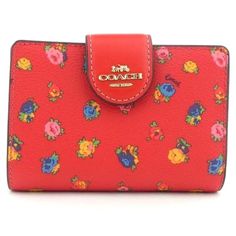 Coach Miami Red Mini Vintage Rose Medium Corner Zip Wallet Nwt C9934. *Please Note: The Pattern Placement Of The One You Receive Will Vary From The Pictures. Please View All Pictures. Item Details: Gold Tone Hardware Snap Closure 1 Id Slot 7 Card Slots 1 Bill Slots 2 Slip Pockets Zip Close Pocket Leather Printed Coated Canvas Im/Miami Red Multi Style C9934 Approximate Measurements: 5"L X 3.5"H X 0.5"D. Please View Our Other Coach Items For Sale. Questions? Please Contact Us. Thank You For Lookin Zip Wallet, Vintage Rose, Vintage Roses, Printed Leather, Items For Sale, Coach Bags, Card Slots, Women's Accessories, Miami