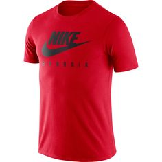 Nike College Men's T-ShirtTEAM PRIDE. EVERYDAY COMFORT.The Nike College T-Shirt wraps your team and brand loyalty all into 1. Cotton fabric is soft and lightweight for comfort that lasts for every big game.More Details Standard fit for a relaxed, easy feel 50-100% cotton/0-50% polyester Material percentages may vary. Check label for actual content. Machine wash Imported College T Shirts, Red Nike, Nike Red, Ohio State Buckeyes, Nike Store, Georgia Bulldogs, Mens Essentials, Nike Shirts, Ohio State