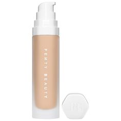 What it is: A hydrating and glowy foundation that's waterproof and reduces shine for a notch above natural finish.Coverage: MediumFinish: NaturalFormulation: LiquidWhat Else You Need to Know: This is a long-wearing, medium-coverage foundation that gives golden-hour glow in a bottle. It hydrates, brightens, and improves the look of skin tone immediately and over time, while resisting sweat, humidity, and transfer.This product is an Allure Best of Beauty award winner.Size:1.08 FL OZ Color: 125. Ge Fenti Beauty Foundation, Glowy Foundation, Medium Coverage Foundation, Waterproof Foundation, Makeup Girl, Beauty Awards, Fenty Beauty, Makeup Foundation, Award Winner