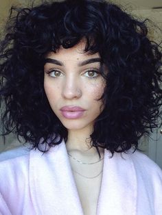 pinterest: @ nandeezy † Hair Colorful, Cortes De Cabello, Wavy Haircuts, 2015 Hairstyles, Haircuts For Curly Hair, Long Bob Hairstyles, Curly Hair With Bangs, Curly Bob Hairstyles, Curly Hair Cuts