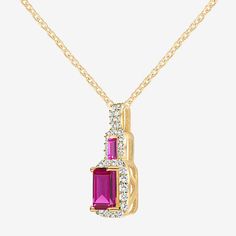 Features: Quick ShipJewelry Closure: Spring Ring ClaspSetting: ProngStone Cut: EmeraldStone Millimeter Measurement: 6 Mm Length, 4 Mm WidthMetal Color: YellowChain Length: 18 InchPendant Length: 16.5mmPendant Width: 6.2mmChain Construction: CableCare: Wipe CleanStone Type: 35 Lab Created Sapphire, 2 Lab Created RubyAuthenticity: Lab Created StoneBirthstone: July BirthstoneMetal: 14k Gold Over SilverNecklace Type: Pendant Necklaces, Halo NecklacesPendant & Charms Type: PendantsCountry of Origin: Elegant Gold Necklace With Accent Stones, Elegant Gold Necklaces With Accent Stones, 14k Gold Necklace With Accent Stones, Yellow Gold Necklaces With Accent Stones For Anniversary, Anniversary Yellow Gold Necklaces With Accent Stones, Gold Necklaces With Accent Stones For Formal Occasions, Formal Yellow Gold Necklace With Accent Stones, 14k Gold Necklaces With Accent Stones For Formal Occasions, Halo Necklace