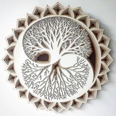 #homeliving #homedecor #walldecor  #woodmandaladecor #bohohomedecor  #woodenwallhanging #spiritualart #newageart #spiritualhomedecor #newageloversgift #treeoflifemandala #yogastudiodecor #yogaart #yogateachersgift Tree Of Life Mandala, Mandala Tree, Lotus Flower Mandala, Mandala Wall Decor, Wooden Artwork, Magical Tree, Mandala Wall Hanging, Boho Deco, Mandala Wall