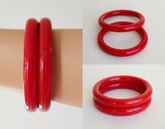 "IF YOU WANT TRACK NUMBER PLEASE CONTACT ME BEFORE ORDERING! Diameter 6,5 cm - 2,55\" Sign of use Very good vintage condition" Vintage Red Adjustable Bracelet, Vintage Adjustable Red Bracelets, Vintage Red Adjustable Bracelets, Vintage Handmade Red Bangle, Vintage Red Round Bangle, Vintage Red Bracelet For Gifts, Vintage Red Bracelet As A Gift, Red Retro Bangle Jewelry, Vintage Red Adjustable Cuff Bracelet