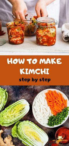 how to make kimchi with step by step instructions for making kimchi in jars