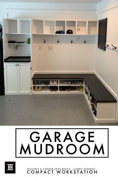 the garage mudroom is clean and ready for us to use