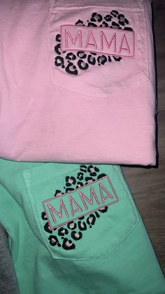 Embroidered pocket tee Mama Leopard design Pocket is sewed shut Gildan heavy cotton blend Comfort colors depending on color ordered Made to order Embroidered Pocket, Leopard Design, Mama Shirt, Pocket Tee, Western Outfits, Comfort Colors, Heavy Cotton, Gender Neutral, Small Business