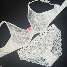 Nwt Victoria&Apos;S Secret Set,Includes:1)34dd Unlined Bra 2)Small Panty Stunning!!!Perfect As A Gift!!!Dear Buyers, Also Pls, Ask Questions Before Buying Please!I&Apos;Ll Be Happy * To Answer Them ))) All Sales R Final, So No Returns Please. Check Out My * Other Vs Items. * I&Apos; M Aiming At Getting A 100% Positive Rating, So * Please Make Sure You Leave 5 Stars After You Receive Your Beautiful * Items))) I Will Do The Same For You! * I Do Combined Shipping, So You&Apos;Re More Than Welcome T Fitted Partially Lined White Bottoms, Fitted White Bottoms Partially Lined, White Fitted Bottoms Partially Lined, White Fitted Partially Lined Bottoms, White Partially Lined Briefs, Victoria's Secret White Bottoms With Lace Trim, Victoria's Secret White Lace Trim Bottoms, White Lace Trim Bottoms By Victoria's Secret, Elegant White Bottoms With Lined Body