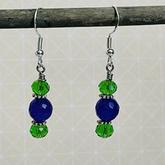 Artisan Amethyst Green Crystal Beaded Dangle Drop Pierced Earrings 1 5/8” New Beautiful, Colorful Purple/Green Beaded Earrings; Newly Handmade, Never Worn; 925 Silver Hook; Beaded Amethyst Earrings Gift, Beaded Amethyst Earrings For A Gift, Amethyst Beaded Earrings As Gift, Purple Czech Glass Earrings With Faceted Beads, Purple Crystal Earrings With Round Beads For Gift, Purple Faceted Bead Dangle Crystal Earrings, Purple Crystal Earrings With Round Beads, Chip Bead Jewelry, Green Beaded Earrings