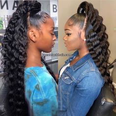 Quickweave Styles, Curly Ponytail Weave, Black Hair Updo Hairstyles, High Ponytail Hairstyles, Sleek Ponytail Hairstyles, Black Ponytail Hairstyles, Black Hair Extensions