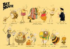 the bee movie characters from various cartoons