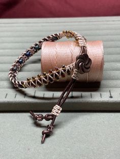 Macrame boho style leather wrap bracelet; will fit a 6 1/2 - 8 inch wrist Wrap Armband, Macrame Boho, Boho Macrame, Leather Wrap Bracelet, Boho Stil, Style Boho, Leather Wraps, Arm Band, Boho Style