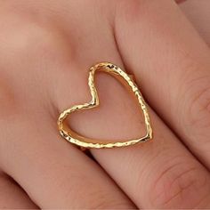 Gold Tone Heart Ring, Faux Gold, Ships In 7-8 Days Metal Heart Ring As Gift, Metal Heart Ring For Valentine's Day, Heart-shaped Metal Ring Gift, Ring Color, 8 Days, Jewelry Gold, Womens Jewelry Rings, Heart Ring, Gold Jewelry