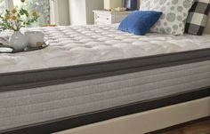 the mattress is made and ready for someone to use it in their home or office