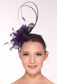 DDescription: Fabrication: 100% sinamay with feathers Style#: fascinator_s10-2450 Size: One size for teens and ladies Head measurement: One size: (55cm, 21-5/8, 6-7/8 to 59cm, 23-1/4, 7-3/8) Shipping: will be sent from China, the customers in the USA will get the order in 3 business days. Purple Feathered Headpieces, Summer Feather Headband Fascinator, Purple Feather Headpieces For Spring, Spring Feather Hair Accessories, Spring Fitted Feather Hair Accessories, Elegant Feathered Headband For Summer, Formal Feather Trim Headpieces, Summer Purple Feathered Fascinator, Purple Feathered Mini Hat For Summer