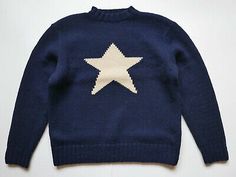 Polo Ralph Lauren Sweater Jumper Star Knit Wool Navy Vintage RARE NEW L  | eBay American Sweater, Polo Ralph Lauren Sweater, Blue Knit Sweater, Best Mens Fashion, Mens Outfit Inspiration, Sweater Jumper, Ralph Lauren Sweater, Ralph Lauren Tops, Jumper Sweater