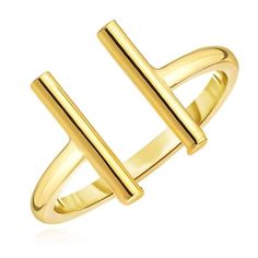 Our 14K yellow gold modern double bar stackable open ring is a contemporary and elegant choice for any fashion-forward individual. The ring features a unique and sleek design, with two open bars that sit gracefully on your finger. The versatile and understated style makes it perfect for stacking with other rings or wearing on its own, making it a versatile choice for any occasion. Expertly crafted with the highest standards of quality and precision, this ring is a true testament to beauty and du Criss Cross Ring, Heart Accessories, Eyebrow Ring, Understated Style, Gold Rings Stackable, Open Bar, Europe Fashion, Silver Shop, Anniversary Bands