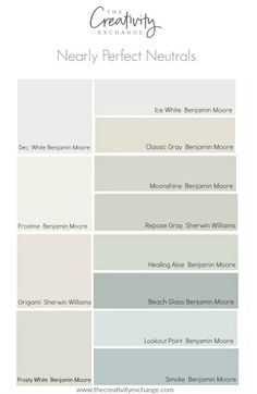 the best neutral paint colors to use in your home or office, from sheryly perfect neutrals