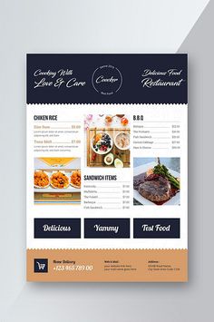 the restaurant menu is ready to be used as a flyer or brochure for an event