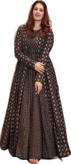 Long Anarkali Gown For Formal Occasions, Formal Long Anarkali Gown, Black Long Sleeve Gown For Festive Occasions, Anarkali Long Sleeve Evening Maxi Dress, Evening Anarkali Long Sleeve Maxi Dress, Long Sleeve Gown For Wedding Guest With Fitted Bodice, Festive Black Long Dress, Fitted Bodice Long Sleeve Gown For Wedding Guest, Long Sleeve Festive Wedding Midi Dress