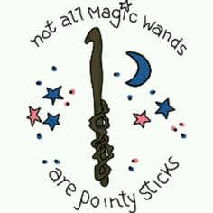 a sticker with the words, not all magic wands are pointy sticks