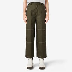 Women’s Relaxed Fit Double Knee Pants - Dickies US Dickies Pants Outfits Women, Colored Pants Outfits, Double Knee Pants, Dickies Women, Knee Pants, Dickies Pants, Winter Sneakers, Colored Pants, Twill Pants