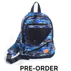 *This is a PRE-ORDER item expected to ship by July 30th. *All items on an order will ship together, if you want an in stock item to ship sooner than your pre-order, please place a second order! Thank you! Howling and prowling wolfs stalk amongst the phases of the moon in an electric blue mountainous terrain in this wild and fun pattern. Our sling backpack includes a super comfortable wide strap, 1 large compartment with a padded tablet sleeve and 3 smaller compartments with plenty of room to org Blue Hiking Backpack With Functional Pockets, Blue Chest Bag With Pockets For Outdoor Activities, Blue Camping Backpack, Blue School Backpack With Cell Phone Pocket, Blue Backpack For Camping, Blue Chest Bag With Adjustable Strap For Outdoor Activities, Blue Chest Bag With Adjustable Strap For Outdoor, Blue School Chest Bag With Cell Phone Pocket, Casual Blue Camping Bag