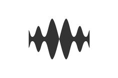 the sound wave icon is black and white