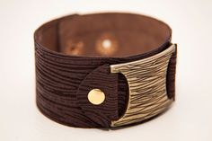 Leather bracelet with laser cut wood grain by RockBodyLeather $35 Modern Brown Cuff Bracelet, Modern Brown Cuff Bracelets, Modern Brown Cuff Jewelry, Modern Brown Cuff Bracelet As A Gift, Modern Brown Cuff Bracelet As Gift, Laser Cut Bracelet, Honest John, Womens Bracelet, Laser Cut Leather