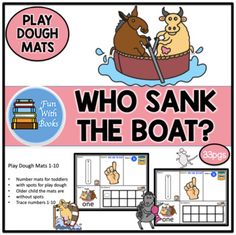 who sank the boat? play dough mats for children to learn how to use them