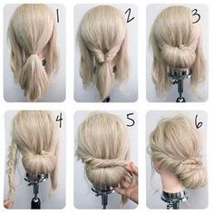 Hairstyles For Medium Length Hair Tutorial, Trendy We Fryzurach, Hair Ombre, Wedding Guest Hairstyles, Super Hair, Hair Tutorials Easy, Peinados Fáciles Para Cabello Corto, Trendy Hair Color