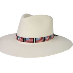 Adjustable Country Hat Bands For Kentucky Derby, Adjustable Country Style Hat Band For Kentucky Derby, Country Style Hat Band For Kentucky Derby, Adjustable Felt Hat For Kentucky Derby, Southern Style Adjustable Brimmed Hat, Southern Style Adjustable Fedora Hat, Adjustable Beaded Fedora Hat Band, White Beaded Hat Bands For Rodeo, White Beaded Hat Band For Rodeo