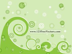 an abstract green background with bubbles and swirls on the bottom, as well as a white