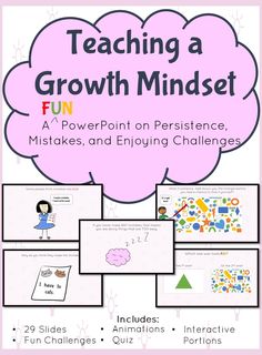 teaching a growth mindset for children to learn how to use the word's