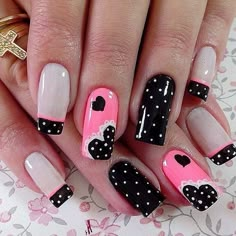 Unghie Nail Art, Nails Beautiful, Art Pretty, Pedicure Designs, Nail Designs Valentines, Nails Fashion, Pink Nail Designs