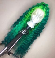 Hair Colorful, Lace Fronts, Green Wig, Blue Wig, Afro Wigs, Lace Hair