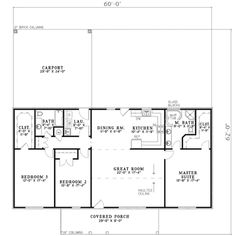 the floor plan for a two bedroom, one bath house with an attached garage and living room