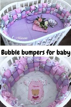 homemade crib bumper Crib Bumper Diy, Homemade Crib, Bed For Baby, Crib Bumper Pads, Round Crib, Cot Bumpers, Baby Cot Bumper, Round Cribs