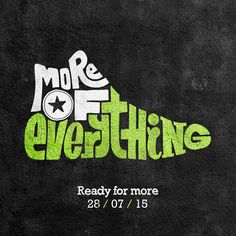 the words are written in green and white on a black background that says more off everything ready for more