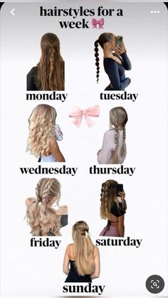 #hairstyles#week#cute Easy Crazy Hairstyles, Morning Before School, Intricate Hairstyles, Braided Crown, Preppy Hairstyles, Easy Hairstyles For School