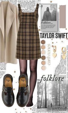 a fashion look from november 2012 featuring plaid dress, jacket and flats brows us at www taylorswift com