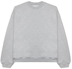 Basic Crew Neck Sweatshirt For Layering, Gray Crew Sweatshirt For Layering, Basic Crew Neck Sweater For Layering, Basic Crew Neck Sweater With Ribbed Cuffs, Gray Crew Neck Sweatshirt For Layering, Classic Gray Crew Neck Sweatshirt, Cozy Crew Neck Sweater For Streetwear, Gray Crew Neck Sweater For Streetwear, Gray Crew Sweatshirt With Ribbed Collar