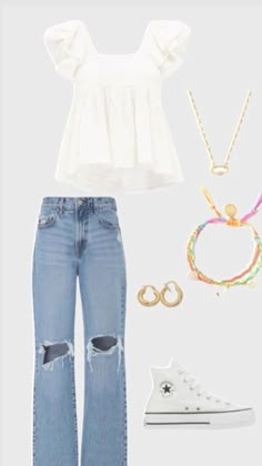 Esthetic School, Cute Dressy Outfits, Collage Fits, Tomorrow Outfit, Preppy Outfits For School, Vacation Fits, Simple Outfits For School, Summertime Outfits, Look Jean