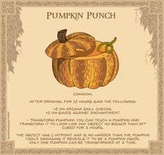 a pumpkin punch recipe with instructions for how to make it