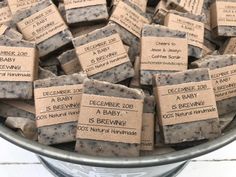 Baby Shower Soap Favors - Coffee Favors - Baby is Brewing - Home Brewed Soaps Coffee Themed Party, Coffee Baby Shower, Baby Shower Soap Favors, Engraved Beer Mugs, Angel Baby Shower, Coffee Favors, Baby Is Brewing, Coffee Party, Coffee Aroma