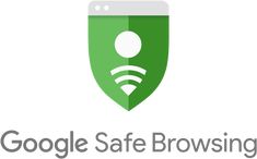 the logo for google safe browsing, which features an image of a shield and wifi