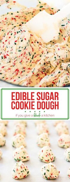 edible sugar cookie dough in a baking pan