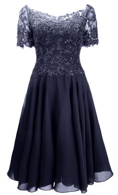 MACloth Women Short Sleeves Formal Gown V Neck Lace Midi Mother of Bri Chiffon Evening Dress With Short Sleeves For Wedding, Short Sleeve Sequin Evening Dress For Gala, Sequined Short Sleeve Evening Dress For Gala, Gala Mother Of The Bride Dress With Short Sleeves, Chiffon Short Sleeve Dress For Mother Of The Bride, Chiffon Evening Dress With Short Sleeves, Elegant Short Sleeve Chiffon Mother Of The Bride Dress, Formal Short Sleeve Chiffon Mother Of The Bride Dress, Short Sleeve Dress With Lace Bodice For Gala