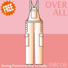 sewing patterns and how to make jumpsuits for kids with free pattern over all